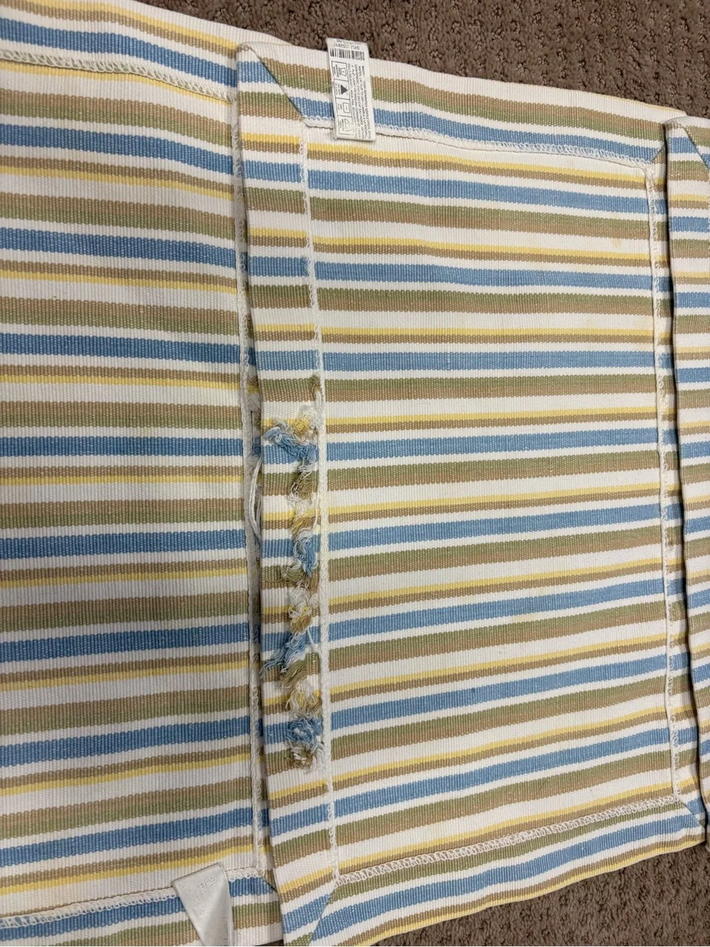 Pier 1 Blue, Cream & Tan Striped Place Mats See Description